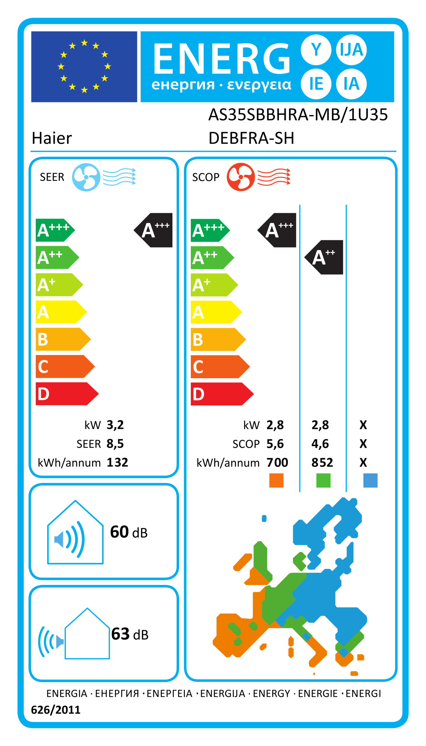 Climatiseur Mural Haier Flexis S 12000 BTU [1U35DEBFRA-S + AS35SBBHRA-MB] – Image 2