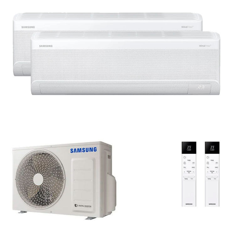Climatiseur Multi Split Samsung WindFree Comfort S2 9000+12000 BTU [AJ050TXJ2KG/EU + AR60F09C1AWNEU+AR60F12C1AWNEU]