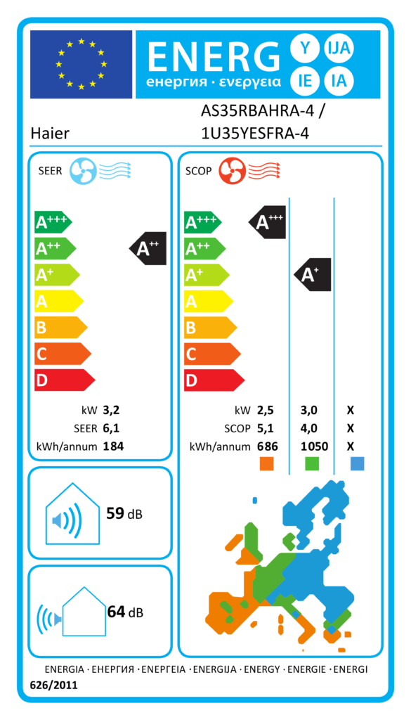 Climatiseur Mural Haier Geos R Plus 12000 BTU [1U35YESFRA-4 + AS35RBAHRA-4]