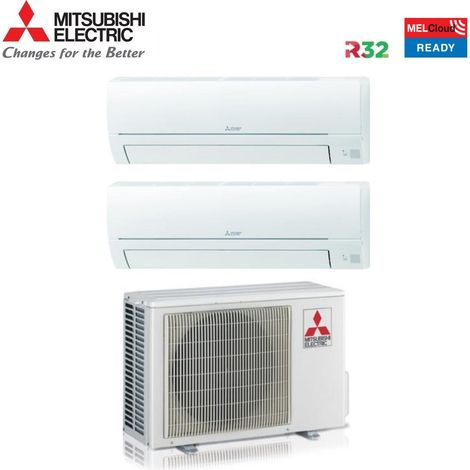 Climatiseur réversible Dual-Split MITSUBISHI MSZ-HR9000+12000 avec MXZ-2HA40VF R-32 Wi-Fi Optional 9+12