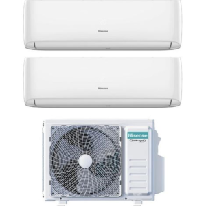 Climatiseur réversible Hisense HI-COMFORT 9+12 – 9000/12000 BTU – Wi-Fi intégré – Efficacité A++ – Dégivrage intelligent – Image 1