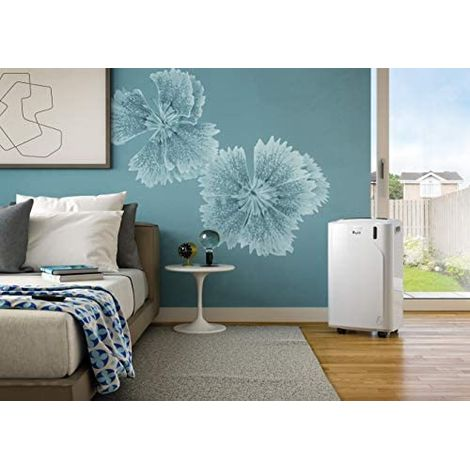 Delonghi – Climatiseur portable 2400W – Silencieux jusqu'à 80 m³ – 3 vitesses – Déshumidification 43 l/24h – Gaz naturel R290