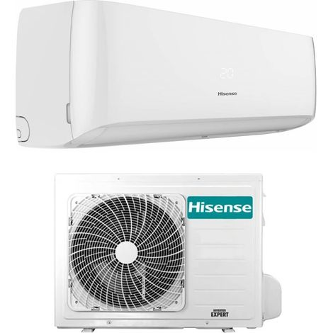 Hisense – Climatiseur réversible 9000 BTU – Wi-Fi intégré – Technologie DC Inverter – Efficacité A++ – Capacité 2,6 kW – Silencieux 19 dB(A)