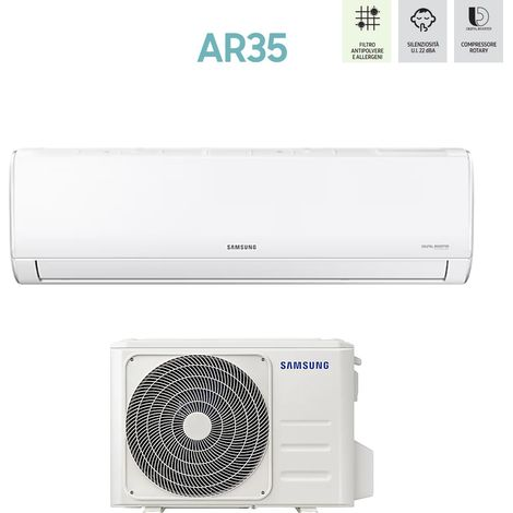 Samsung – Climatiseur réversible 9000 Btu FAR09ART – R32 – Classe A++ – Refroidissement rapide – Déshumidification 1L/h
