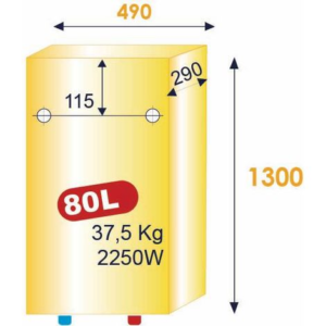 ATLANTIC - Chauffe-eau électrique Linéo connecté vertical mural multiposition blanc 80L – Image 3