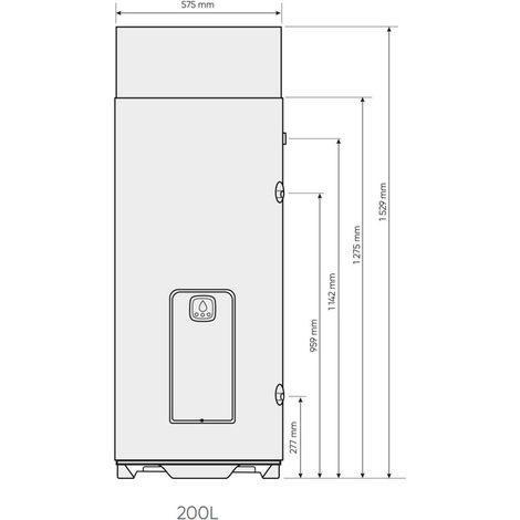 ATLANTIC - Chauffe-eau thermodynamique - Égéo vertical 200L