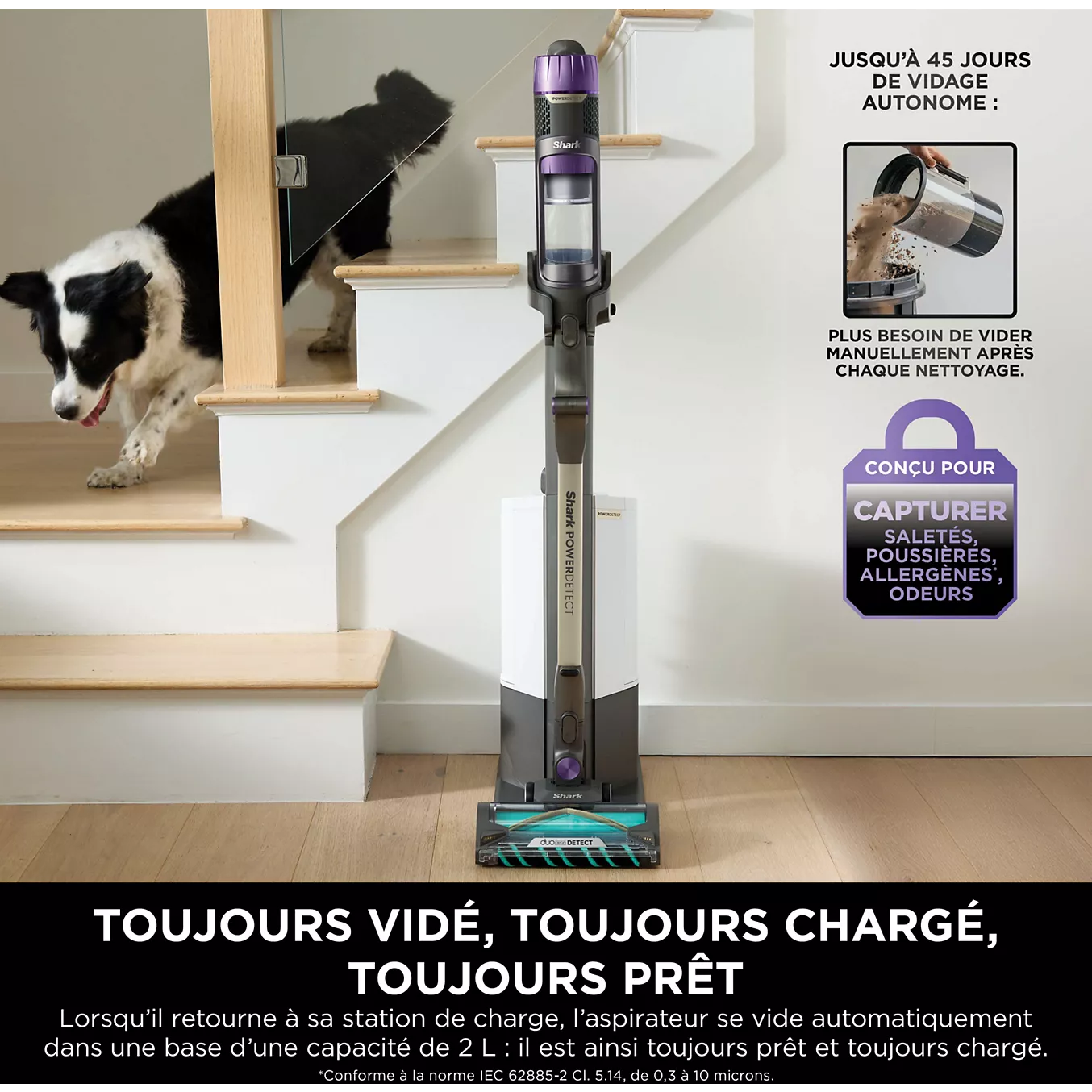 Aspirateur balai SHARK PowerDetect avec base de vidage automatique IP3251EUT – Image 7