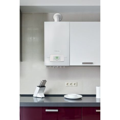 Chaudière Gaz Condensation DE DIETRICH MPX MI Slim - 29 kW - Complète - Dosseret - Douilles - Ventouse avec thermostat filaire