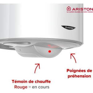 Chauffe-eau Electrique 150L Vertical, Ariston SAGEO 560mm, Steatite Anticalcaire – Image 3