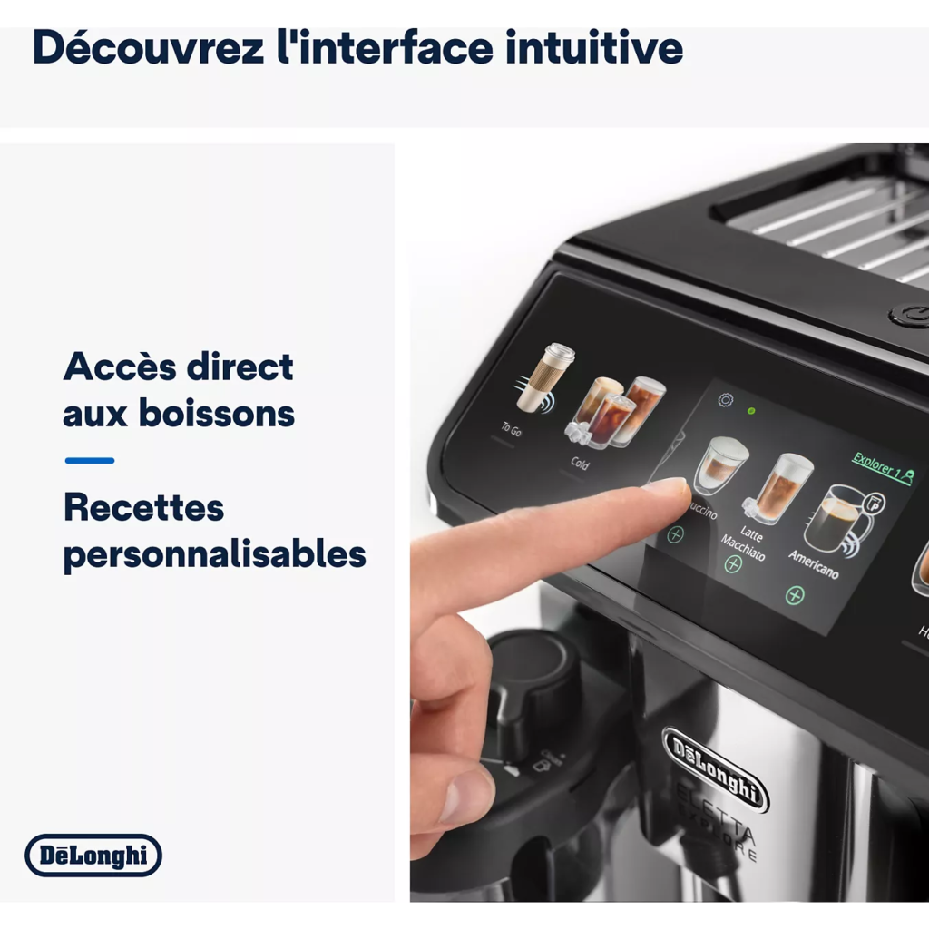 Expresso Broyeur DELONGHI ECAM450.65.S Eletta Explore Argent