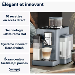 Expresso Broyeur DELONGHI FEB4455.G Rivelia Latte Gris – Image 7