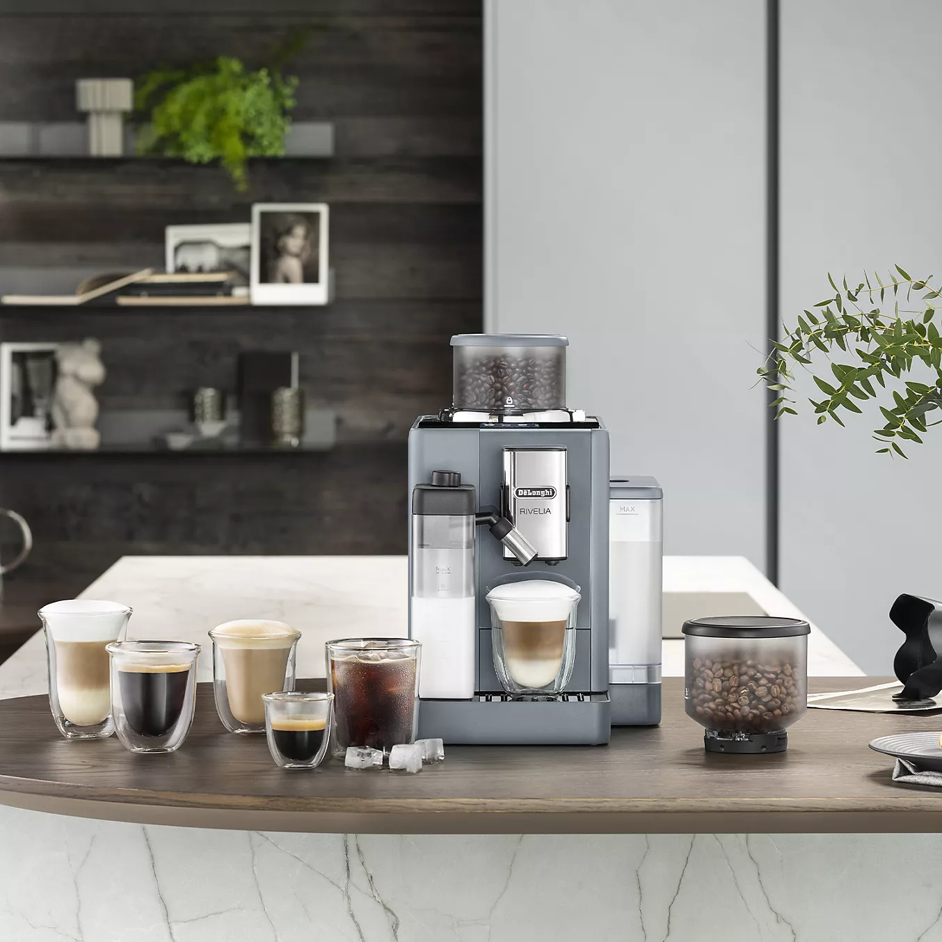 Expresso Broyeur DELONGHI FEB4455.G Rivelia Latte Gris – Image 6