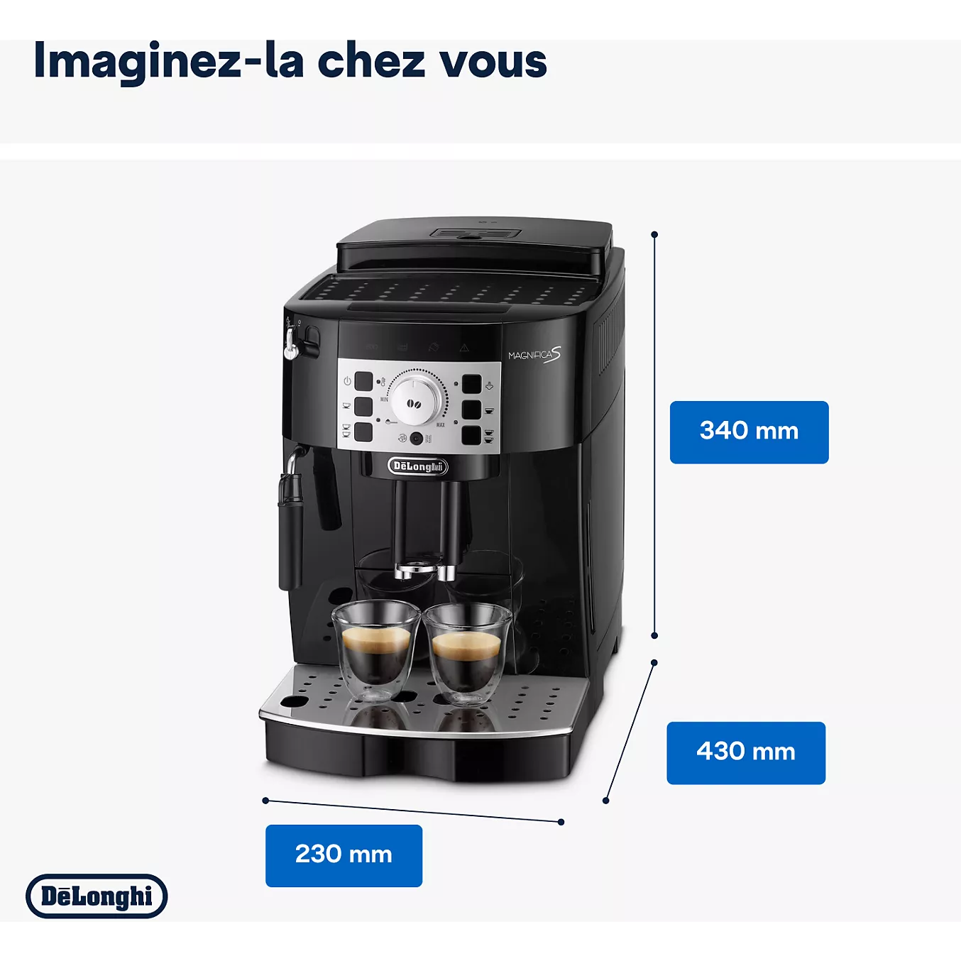 Expresso Broyeur DELONGHI Magnifica S ECAM 22.140.B noir – Image 2