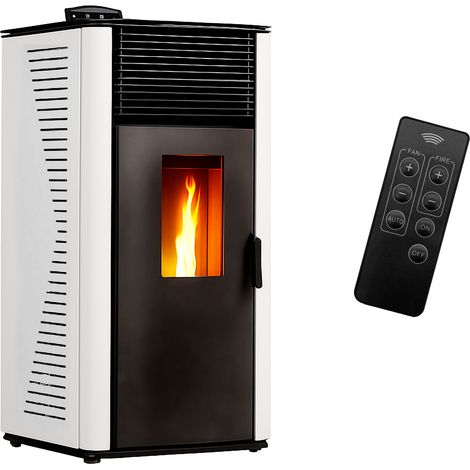 Poêle à granulés étanche Anita 12 kW Blanc Sannover