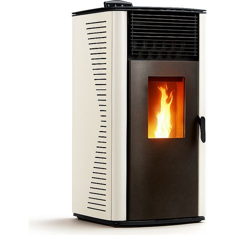 Poêle à granulés étanche Anita 12 kW Blanc Sannover