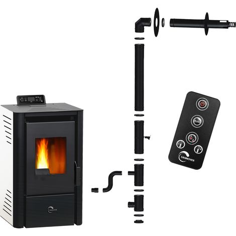 Poêle à granulés étanche Anita 9,4 kW Blanc Sannover
