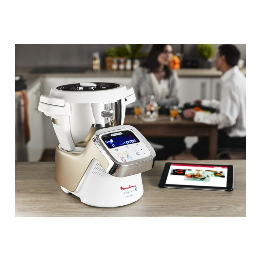 Robot cuiseur multifonction Moulinex i-Companion HF900110 – Connecté, 4,5 L, 1550 W