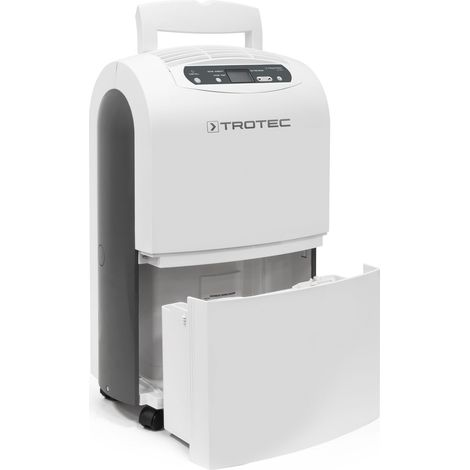 Trotec – Déshumidificateur TTK 100 E – Capacité 30 l/24 h – Bac 5,5 l – Ventilateur 2 vitesses – Hygrostat intégré pour fonctionnement automatique