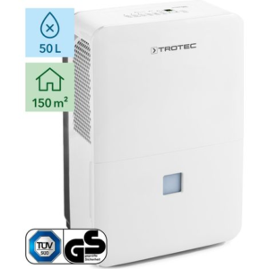 Trotec – Déshumidificateur électrique portable 46,8 l/24 h – Pour 150 m² – Hygrostat intégré – Débit d'air 345 m³/h – Arrêt automatique bac plein – Image 4